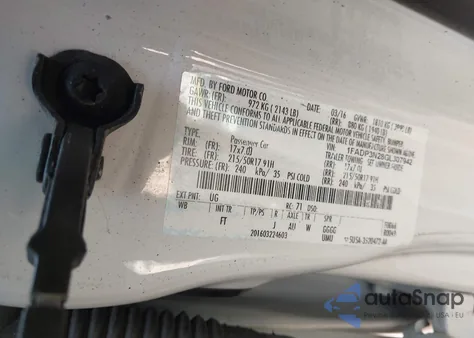 2016 Ford Focus Titanium from USA, damaged, VIN 1FADP3N28GL307942